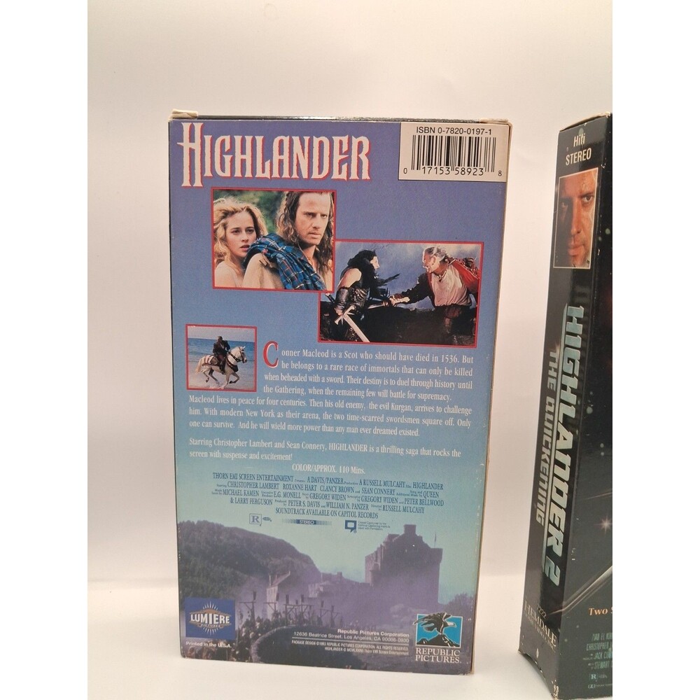 Highlander 1 & 2 (VHS) - Picture 4 of 6